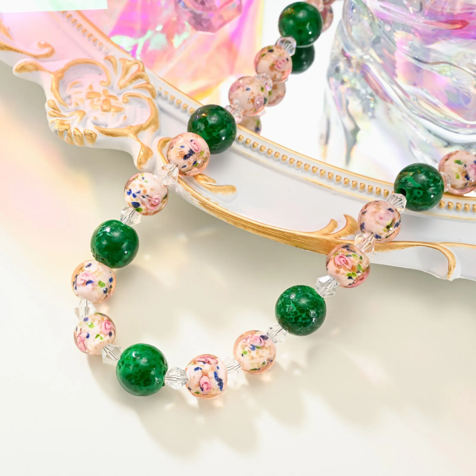 Glass Bead Necklace sold by Selenichast product image thumbnail 3