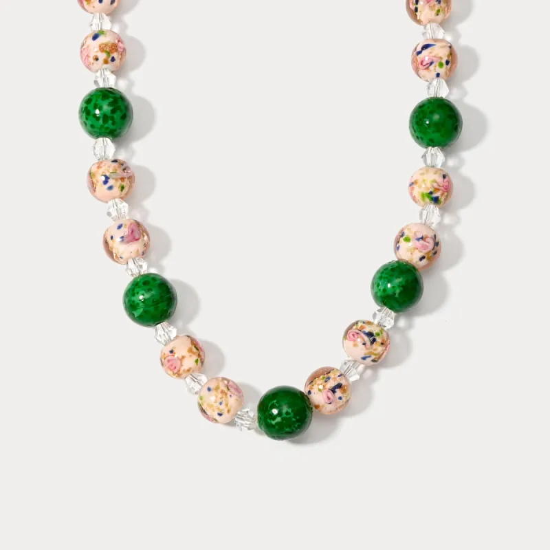 Glass Bead Necklace sold by Selenichast