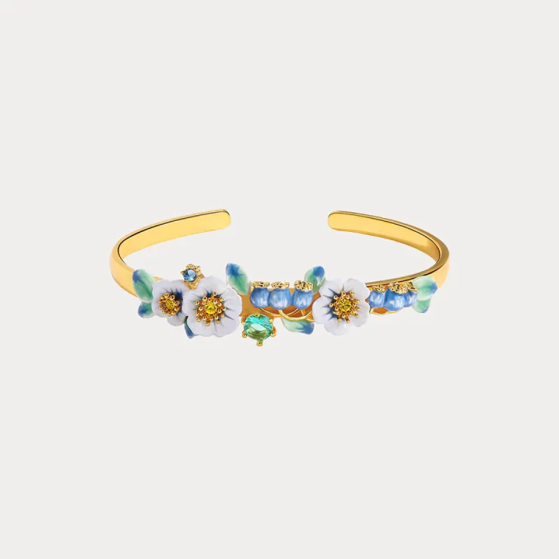 Blueberry Flower Cuff Bracelet sold by Selenichast