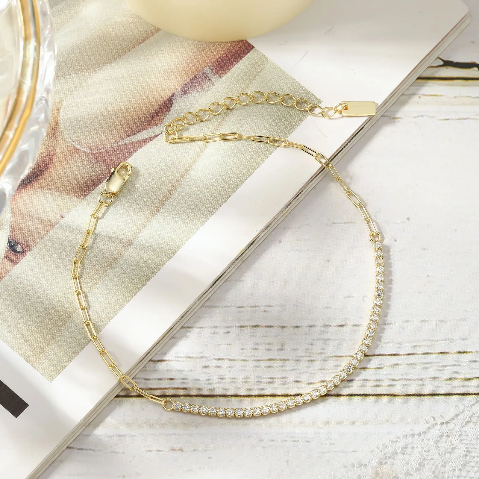 Cubic Zirconia Anklet sold by Selenichast product image thumbnail 2