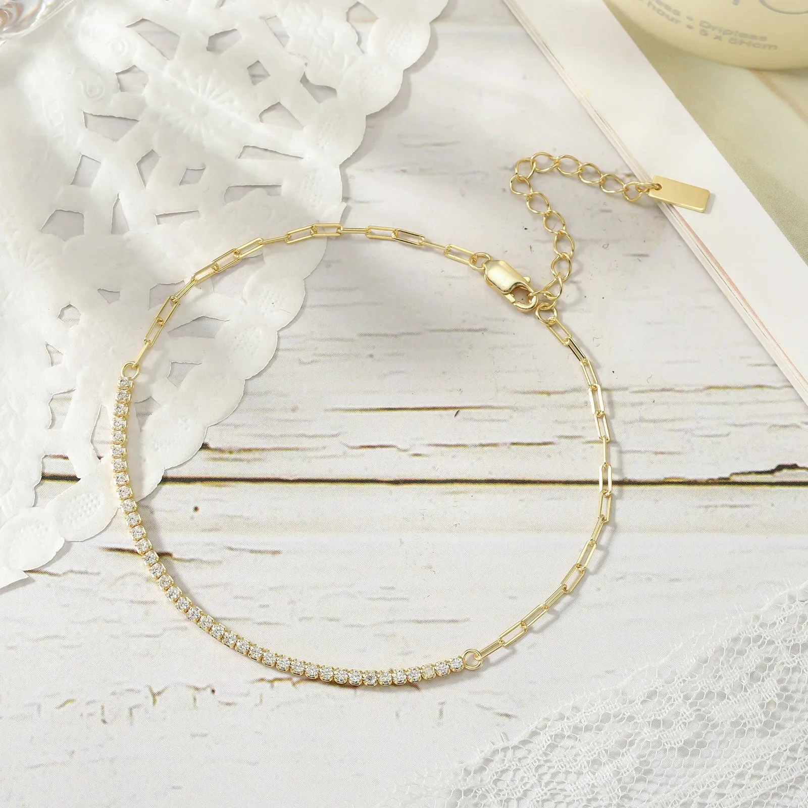 Cubic Zirconia Anklet sold by Selenichast product image thumbnail 3