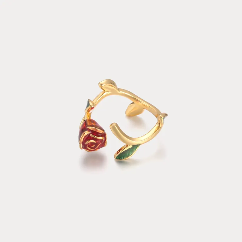 Rose Enamel Ring sold by Selenichast
