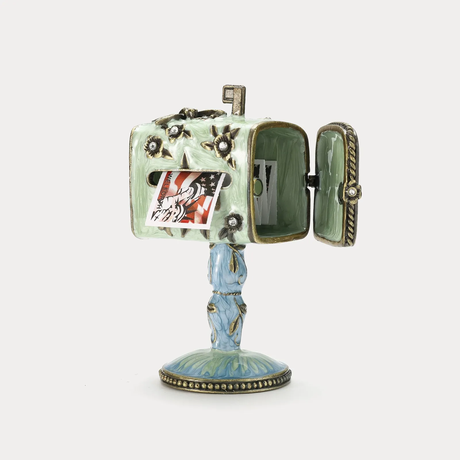 Vintage Mailbox Jeweled Trinket Box sold by Selenichast