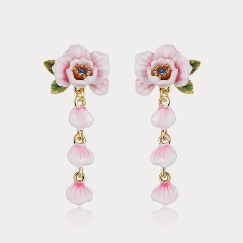 Pink Rose Earrings sold by Selenichast
