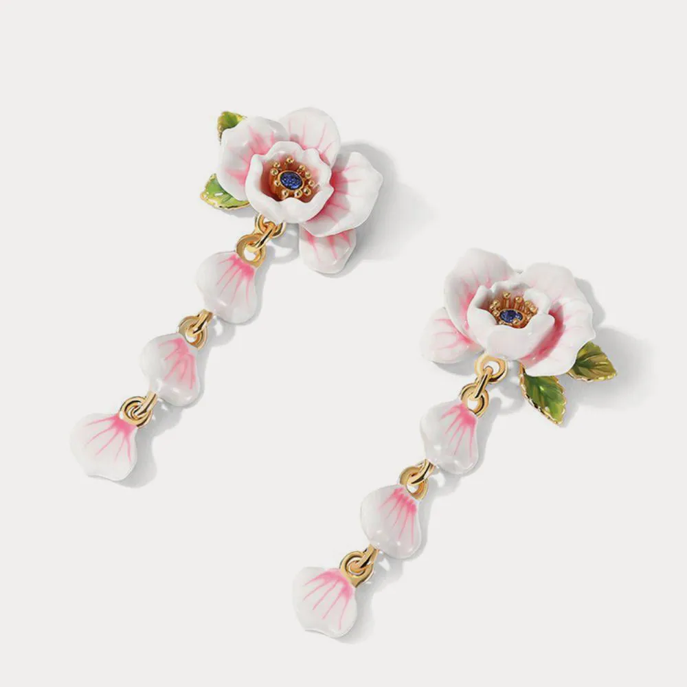 Pink Rose Earrings sold by Selenichast product image thumbnail 3