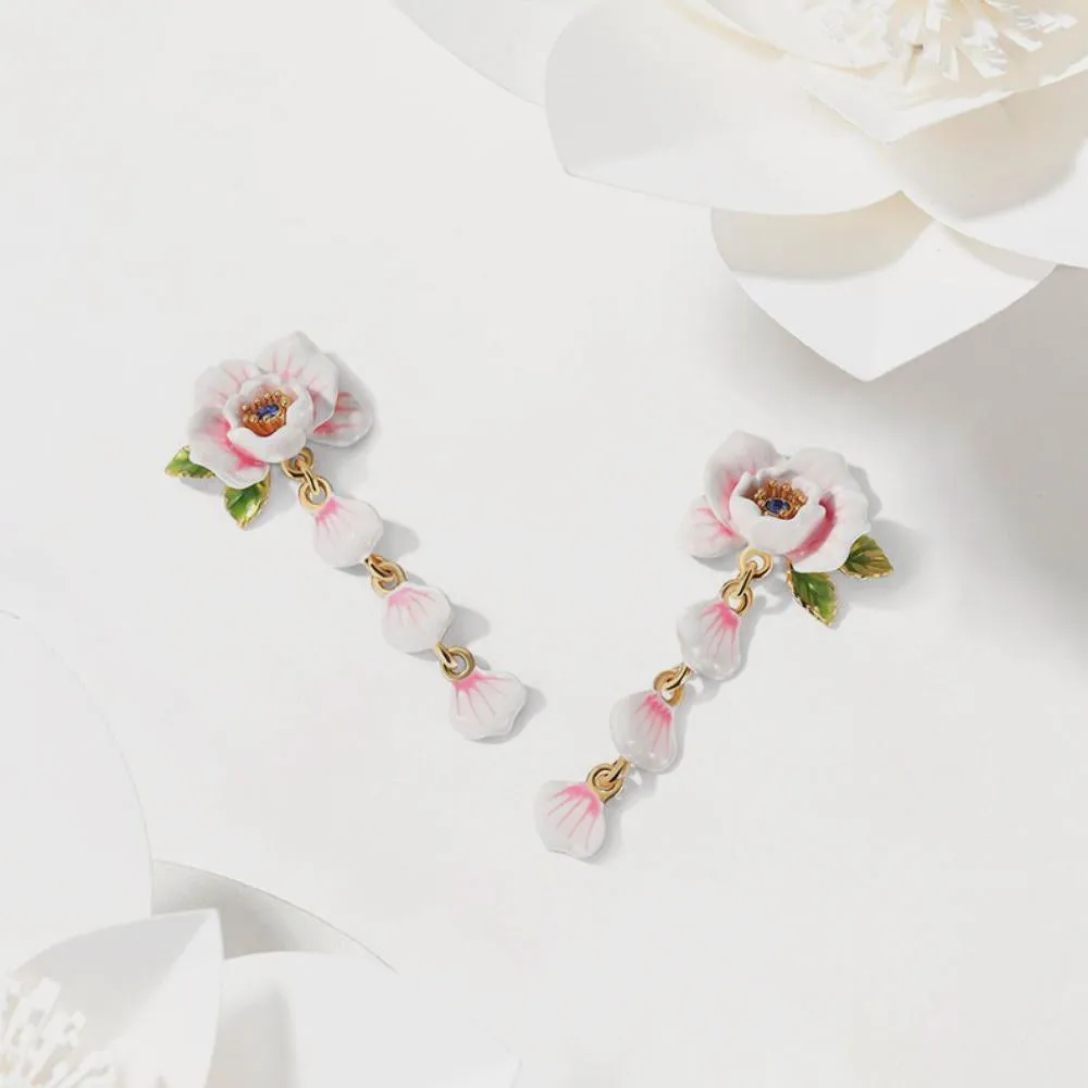 Pink Rose Earrings sold by Selenichast product image thumbnail 5