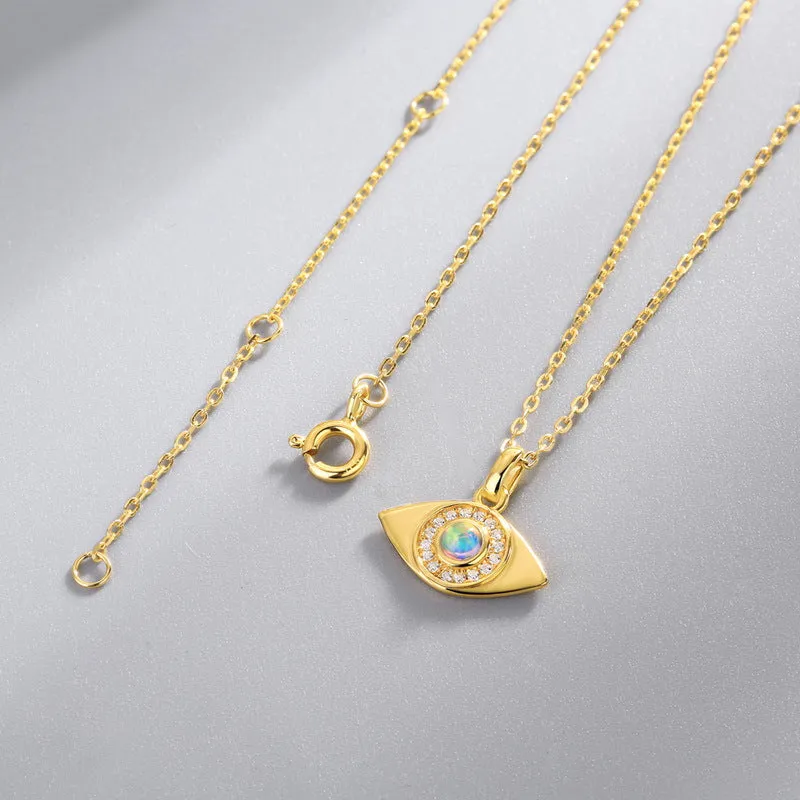 Opal Evil Eye Necklace sold by Selenichast product image thumbnail 3