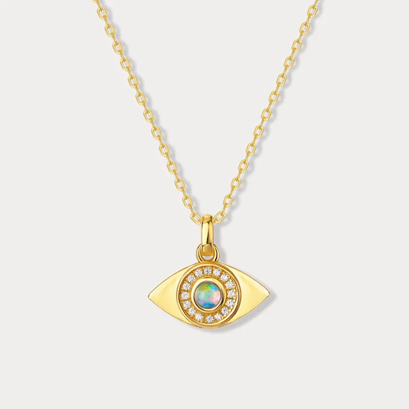 Opal Evil Eye Necklace sold by Selenichast