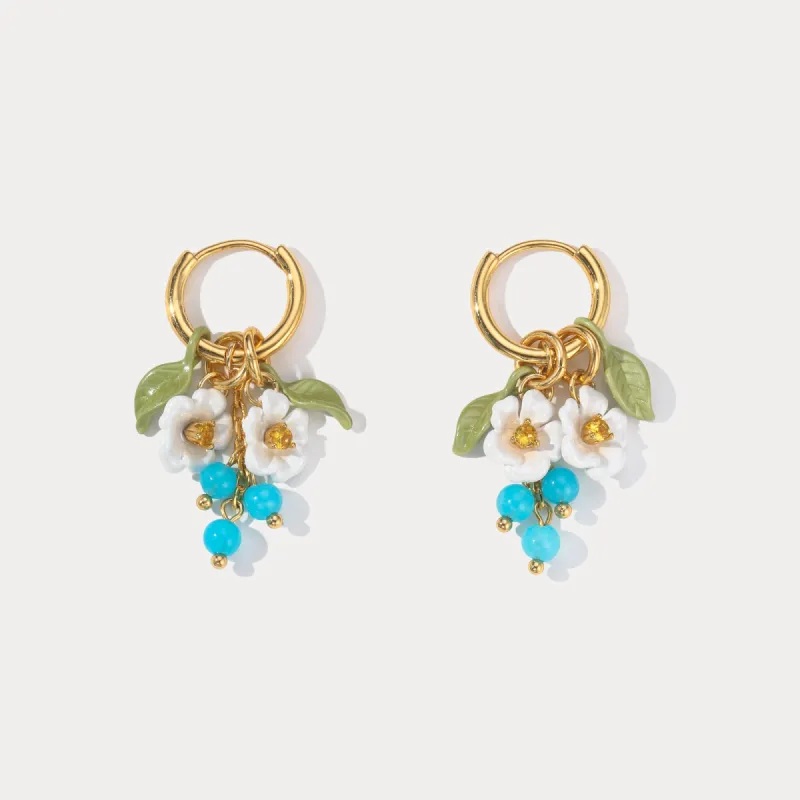 Blueberry Flower Earrings sold by Selenichast