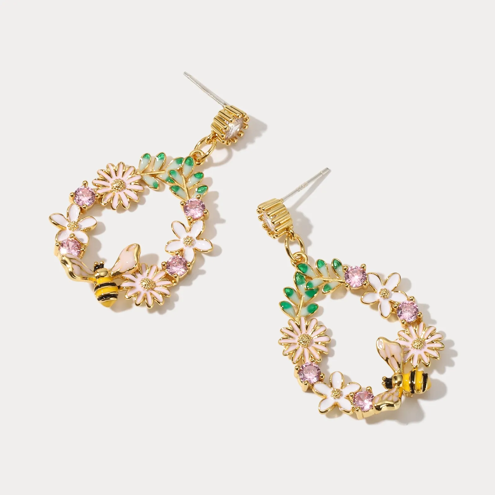 Bee in The Flower Earrings sold by Selenichast product image thumbnail 5