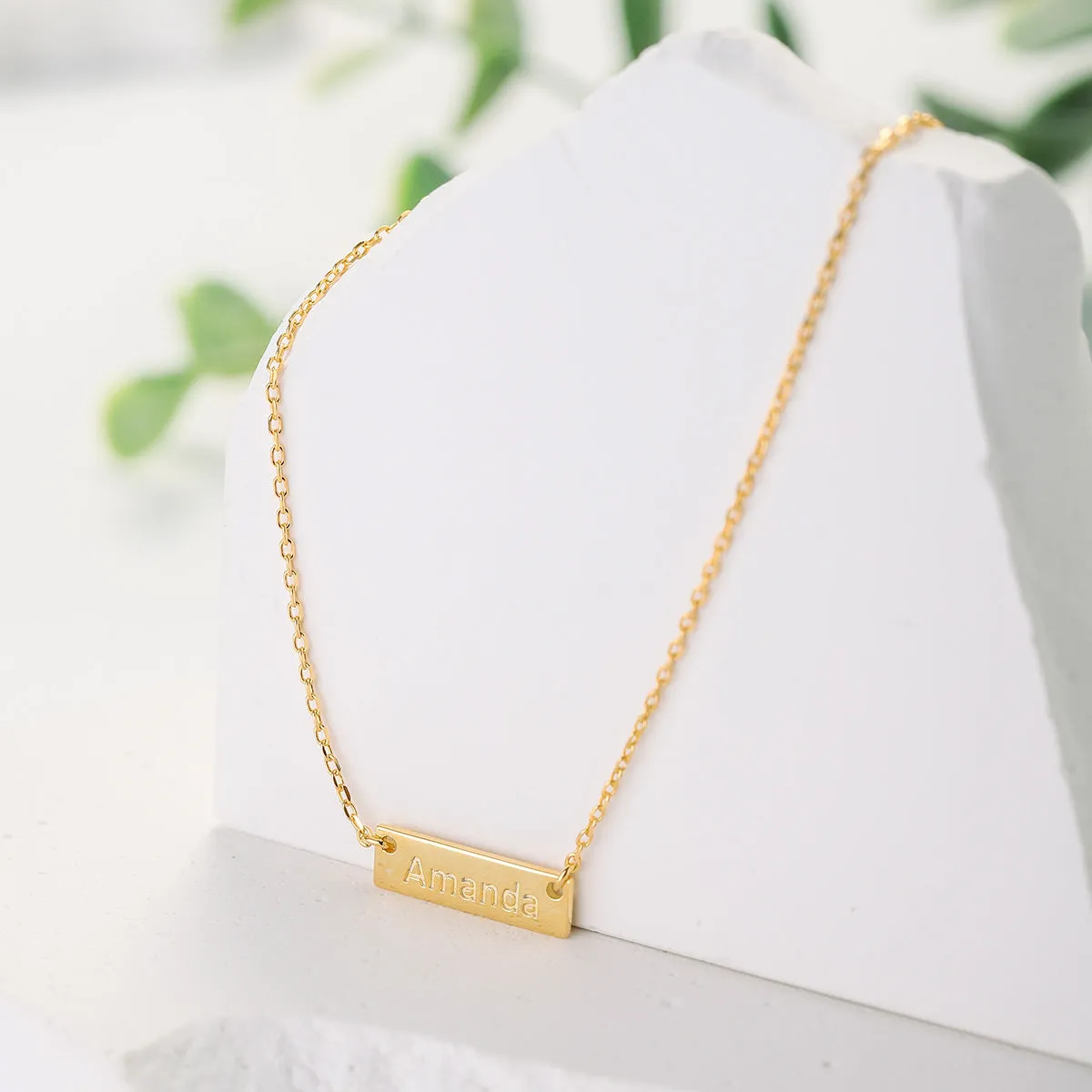 Custom Letter Tag Chain Necklace sold by Selenichast product image thumbnail 4