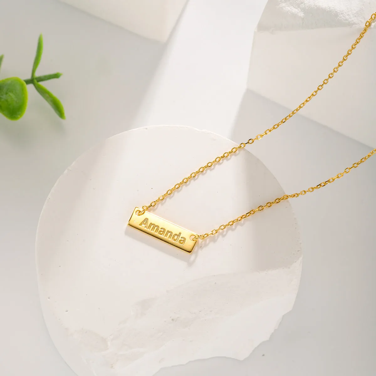 Custom Letter Tag Chain Necklace sold by Selenichast product image thumbnail 3