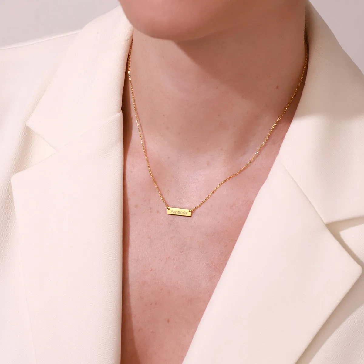 Custom Letter Tag Chain Necklace sold by Selenichast product image thumbnail 5