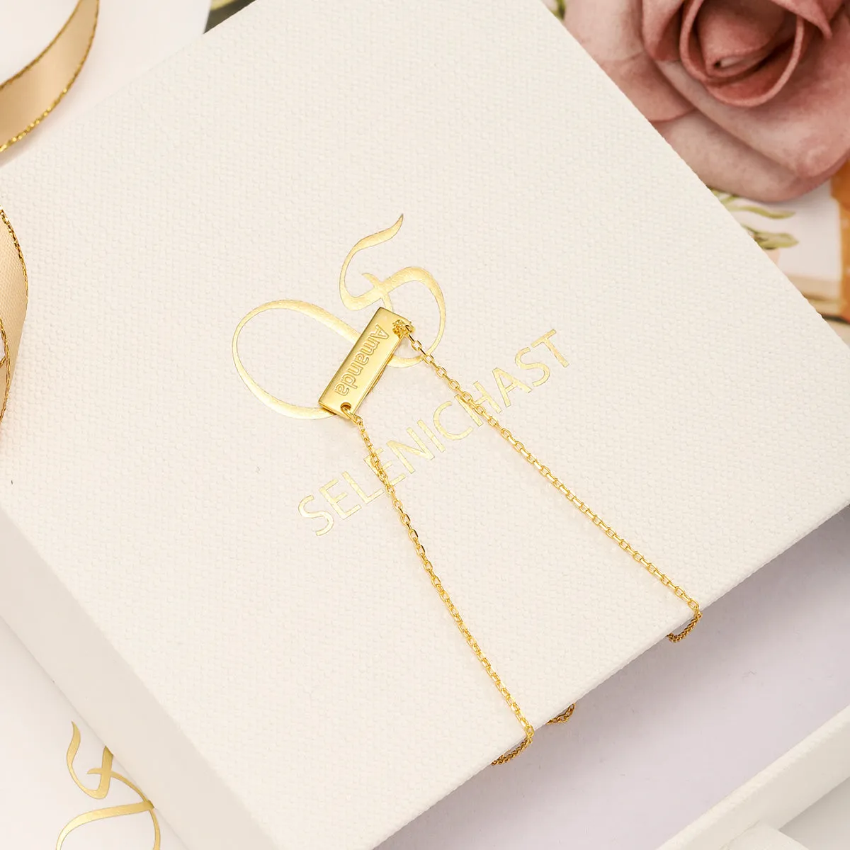 Custom Letter Tag Chain Necklace sold by Selenichast product image thumbnail 2