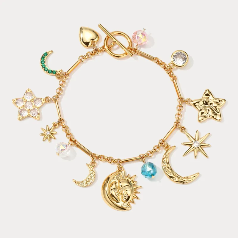 Moon Star Charm Bracelet sold by Selenichast