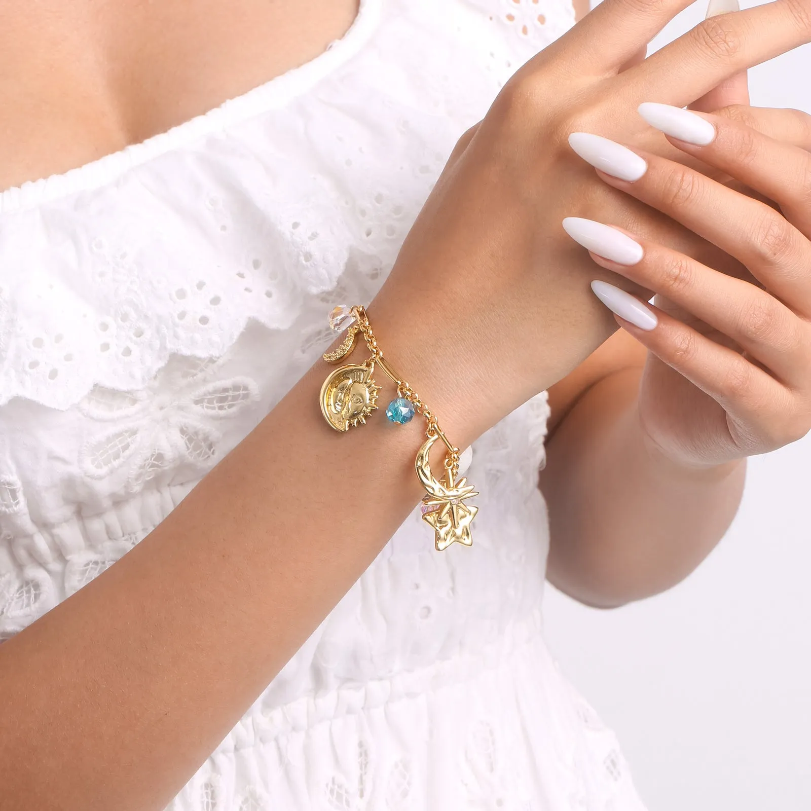 Moon Star Charm Bracelet sold by Selenichast product image thumbnail 3