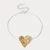 Golden Heart Silver Bracelet sold by Selenichast
