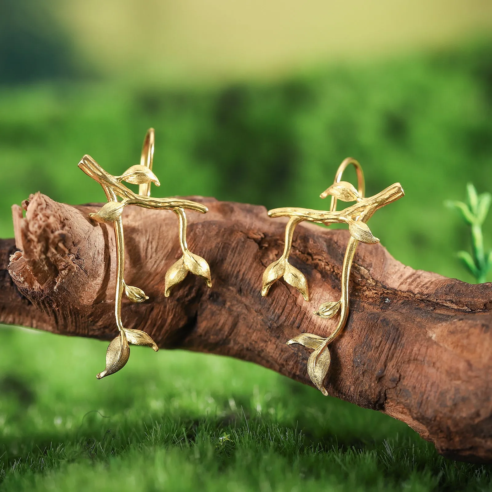 Leaves Branch Earrings sold by Selenichast product image thumbnail 3