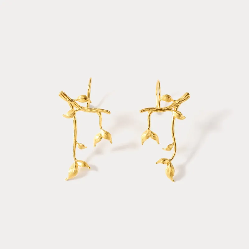 Leaves Branch Earrings sold by Selenichast