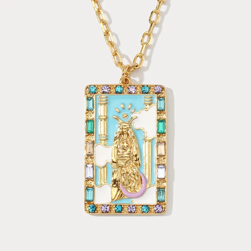The High Priestess Tarot Necklace sold by Selenichast