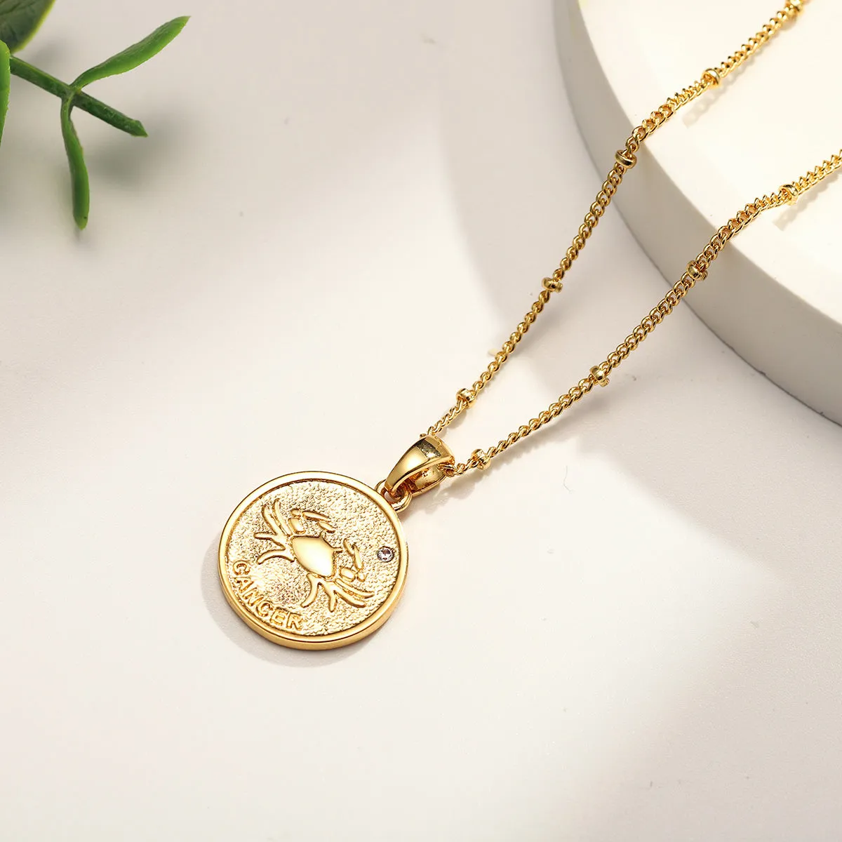 Cancer Constellation Coin Pendant Necklace sold by Selenichast product image thumbnail 5