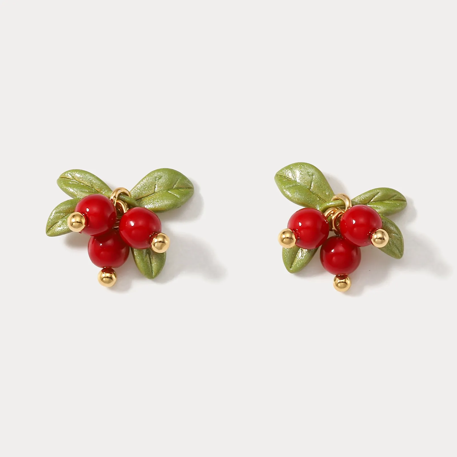 Cranberry Stud Earrings sold by Selenichast