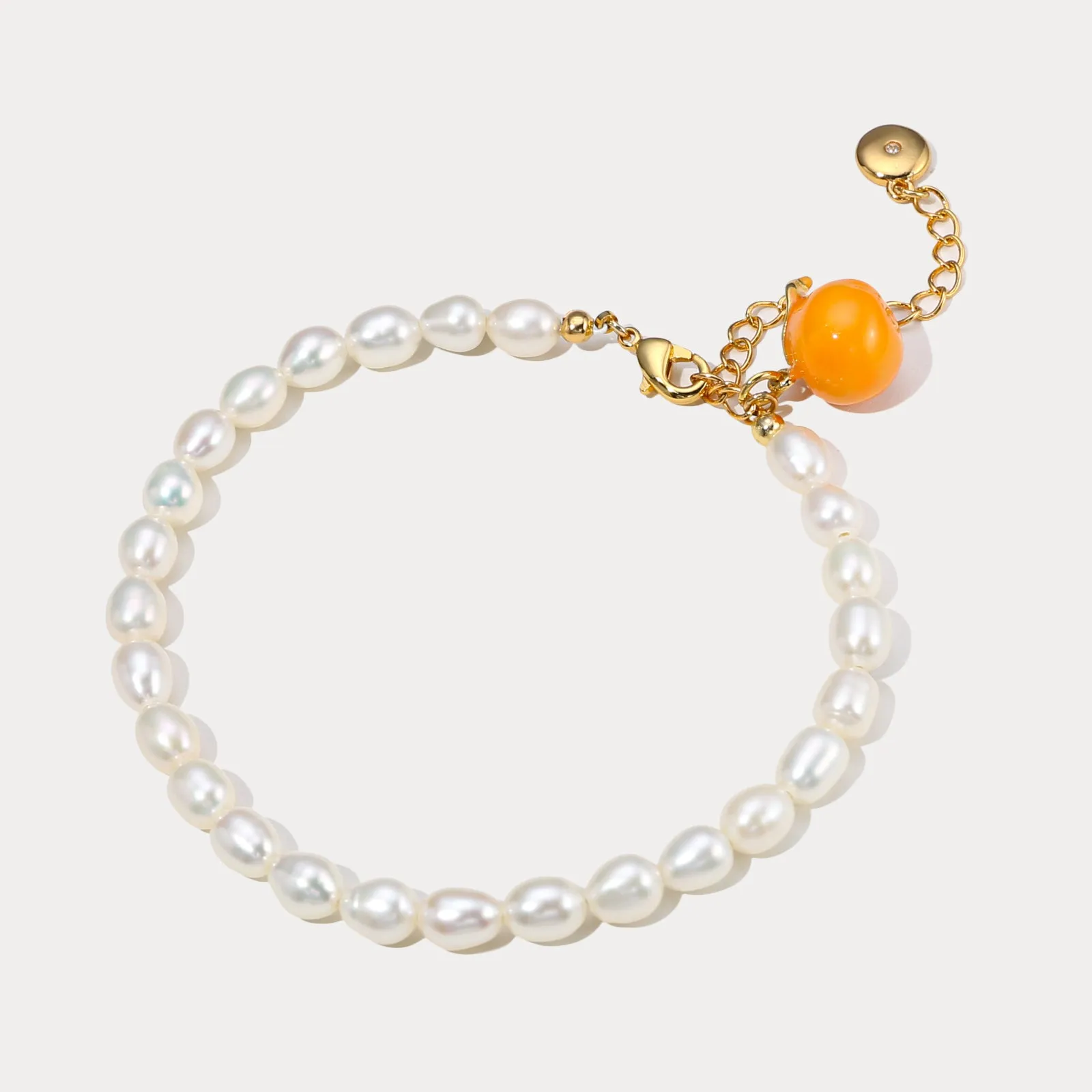 Orange Pearl Bracelet sold by Selenichast product image thumbnail 4
