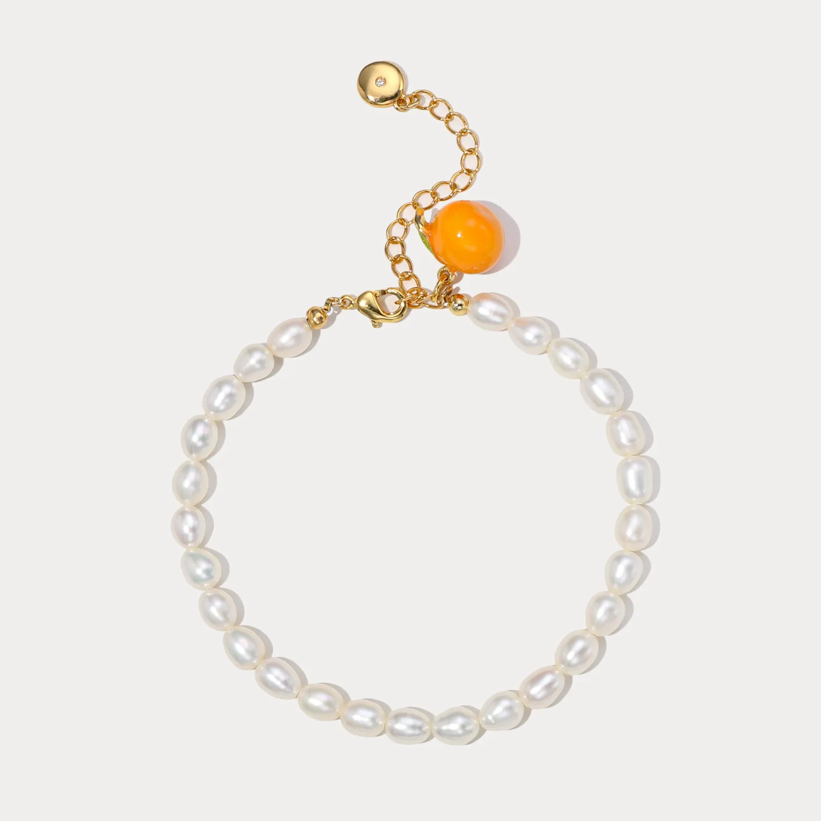 Orange Pearl Bracelet sold by Selenichast