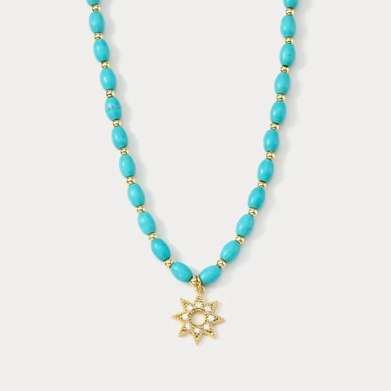 Turquoise Beaded Necklace sold by Selenichast
