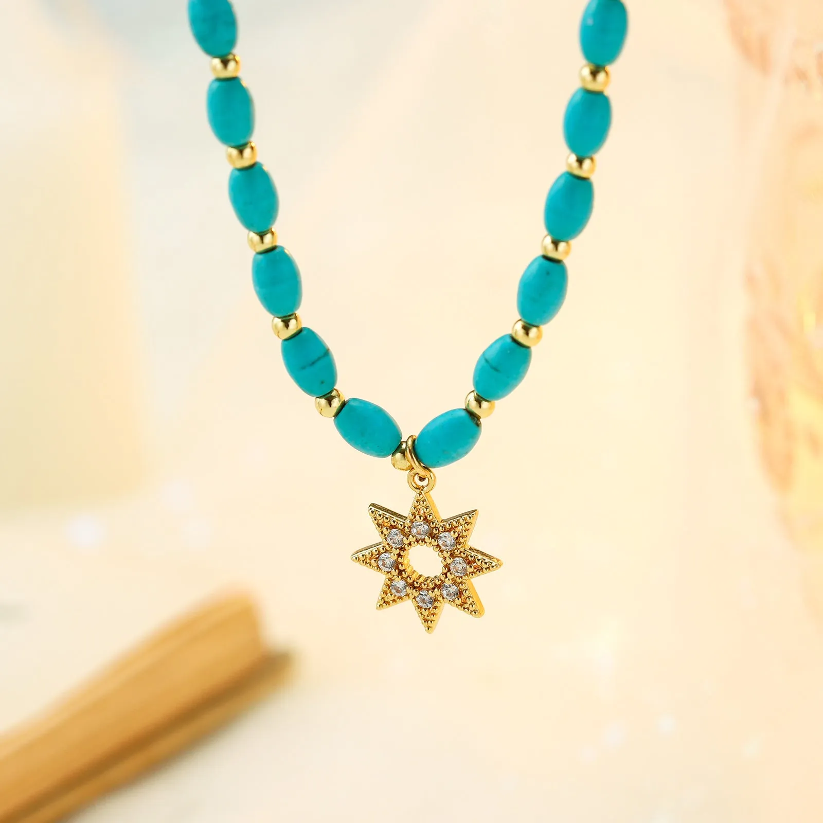 Turquoise Beaded Necklace sold by Selenichast product image thumbnail 2