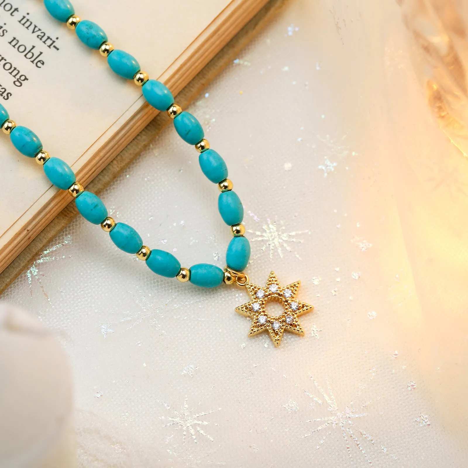 Turquoise Beaded Necklace sold by Selenichast product image thumbnail 3