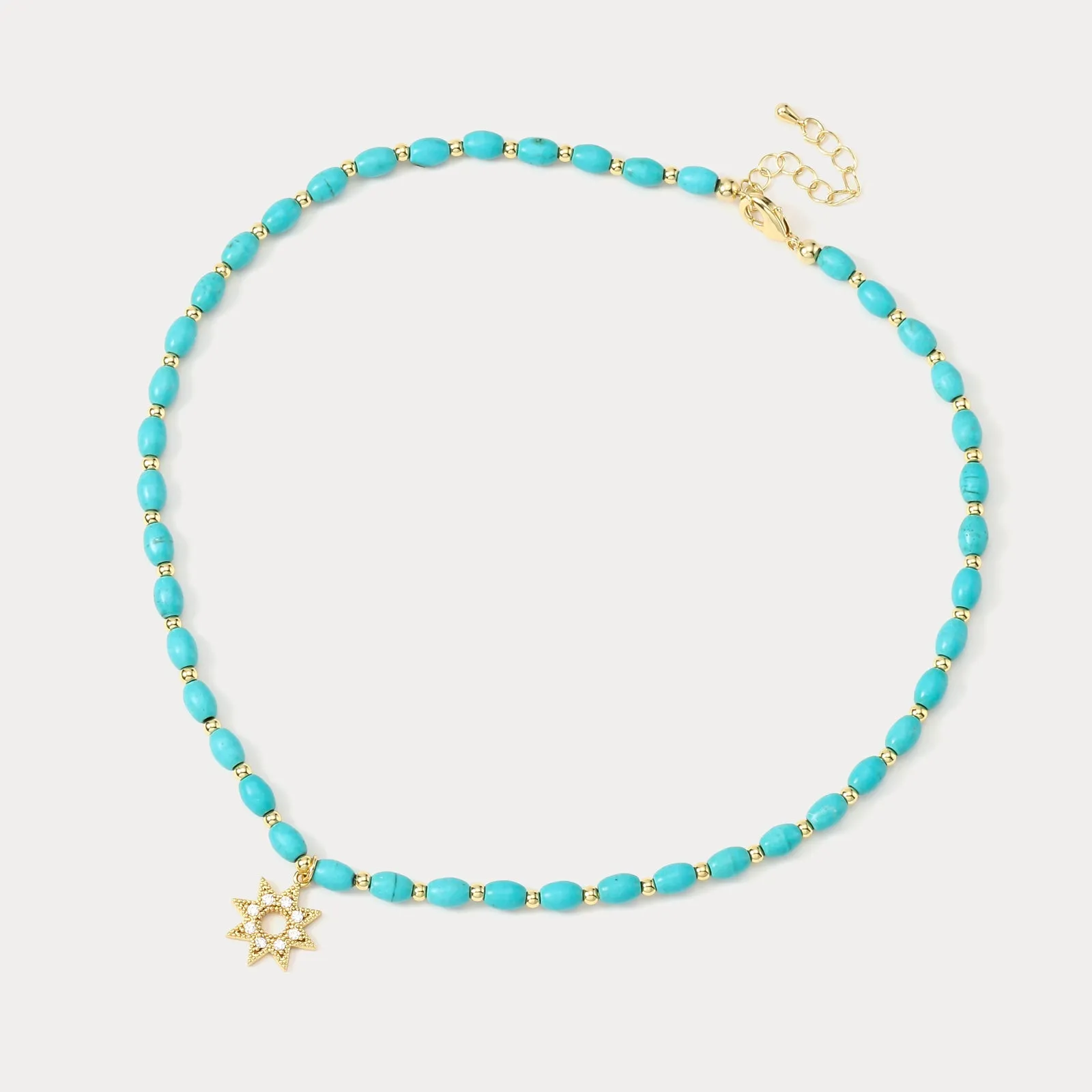 Turquoise Beaded Necklace sold by Selenichast product image thumbnail 5