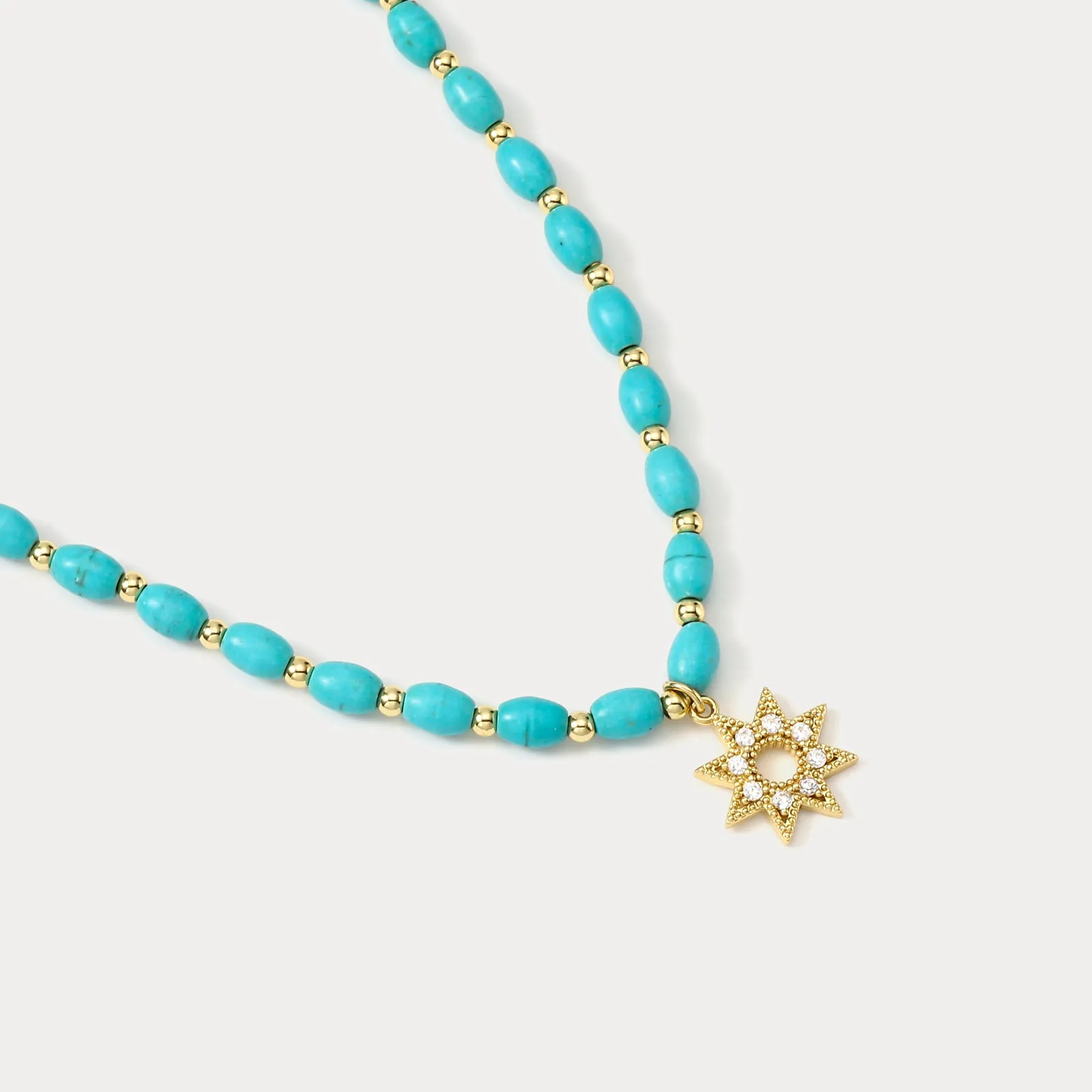 Turquoise Beaded Necklace sold by Selenichast product image thumbnail 4