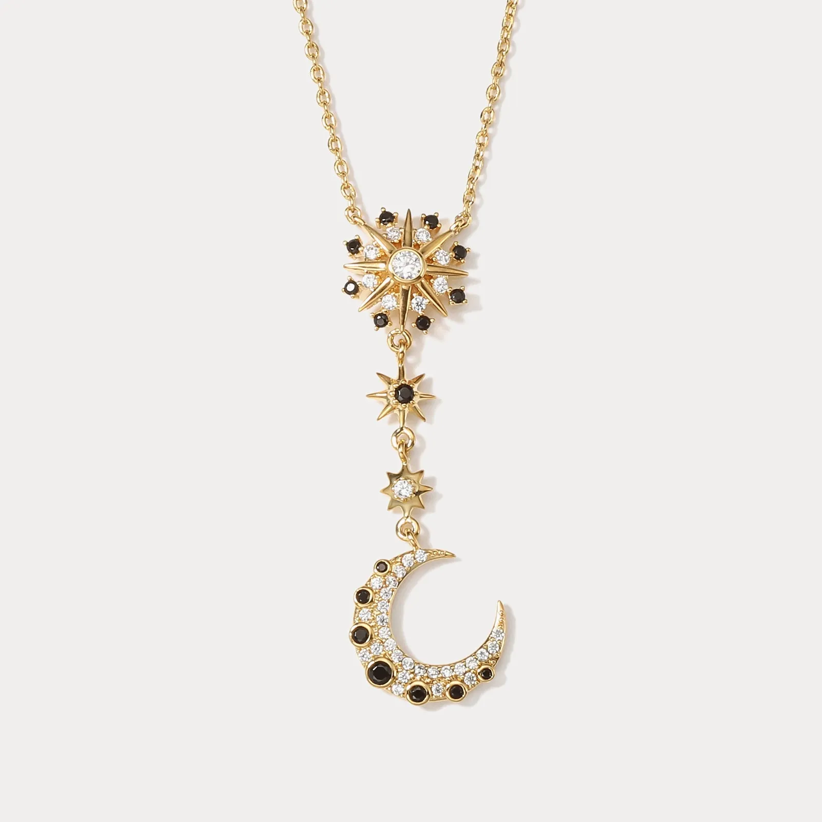 Midnight Moon Star Necklace sold by Selenichast