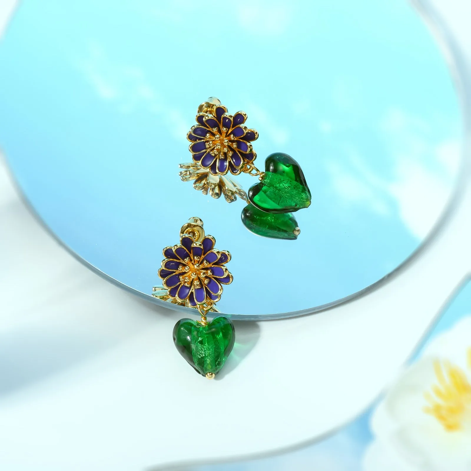 Heart Glazed Stud Earrings sold by Selenichast product image thumbnail 2