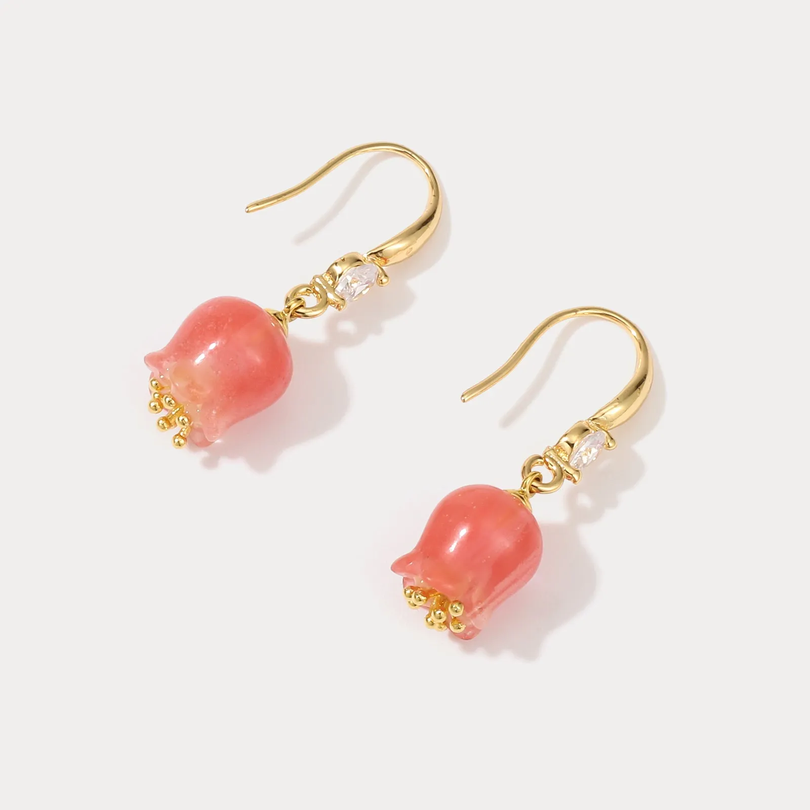 Pink Lily Of The Valley Earrings sold by Selenichast product image thumbnail 4