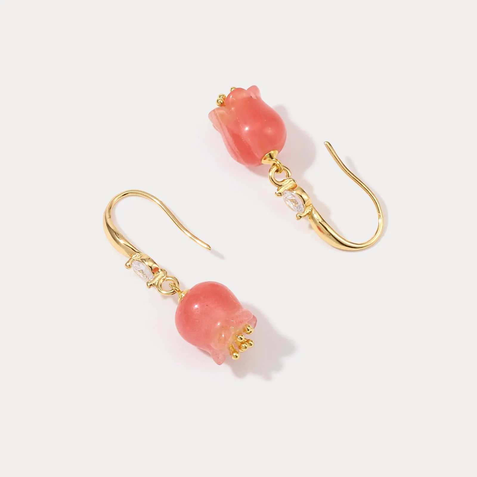 Pink Lily Of The Valley Earrings sold by Selenichast product image thumbnail 5