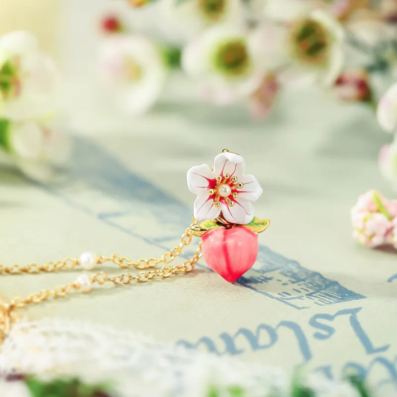 Peach Floral Necklace sold by Selenichast