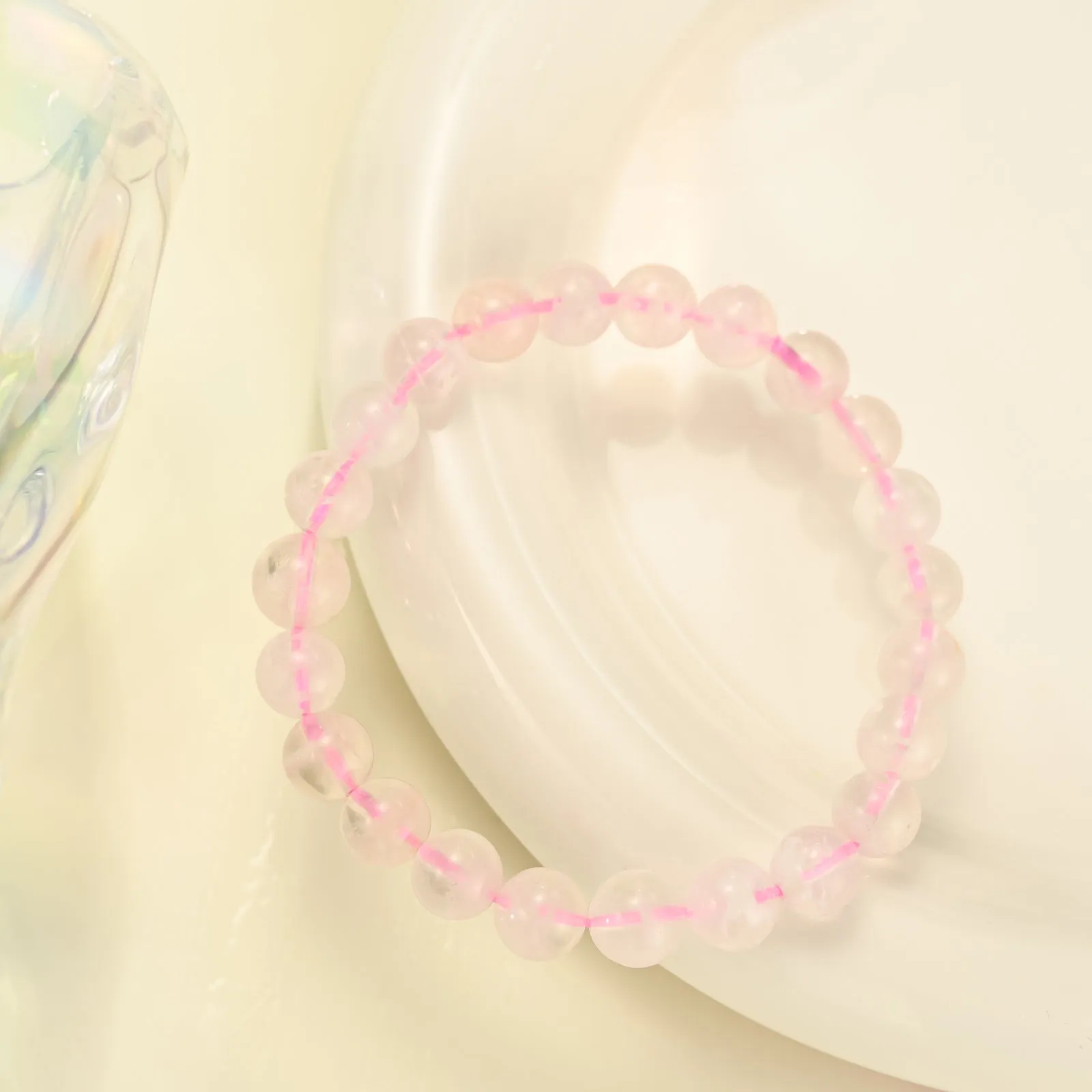 Natural Rose Quartz Bracelet sold by Selenichast product image thumbnail 2