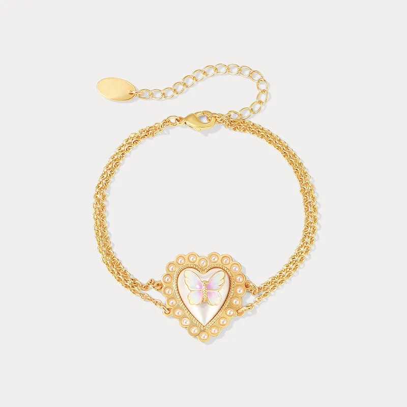 Butterfly Heart Bracelet sold by Selenichast