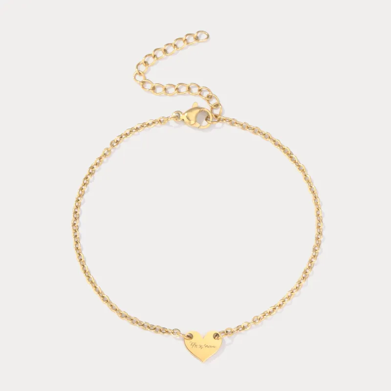 Personalized Heart Bracelet sold by Selenichast