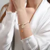 Orange Flower Pearl Bracelet sold by Selenichast