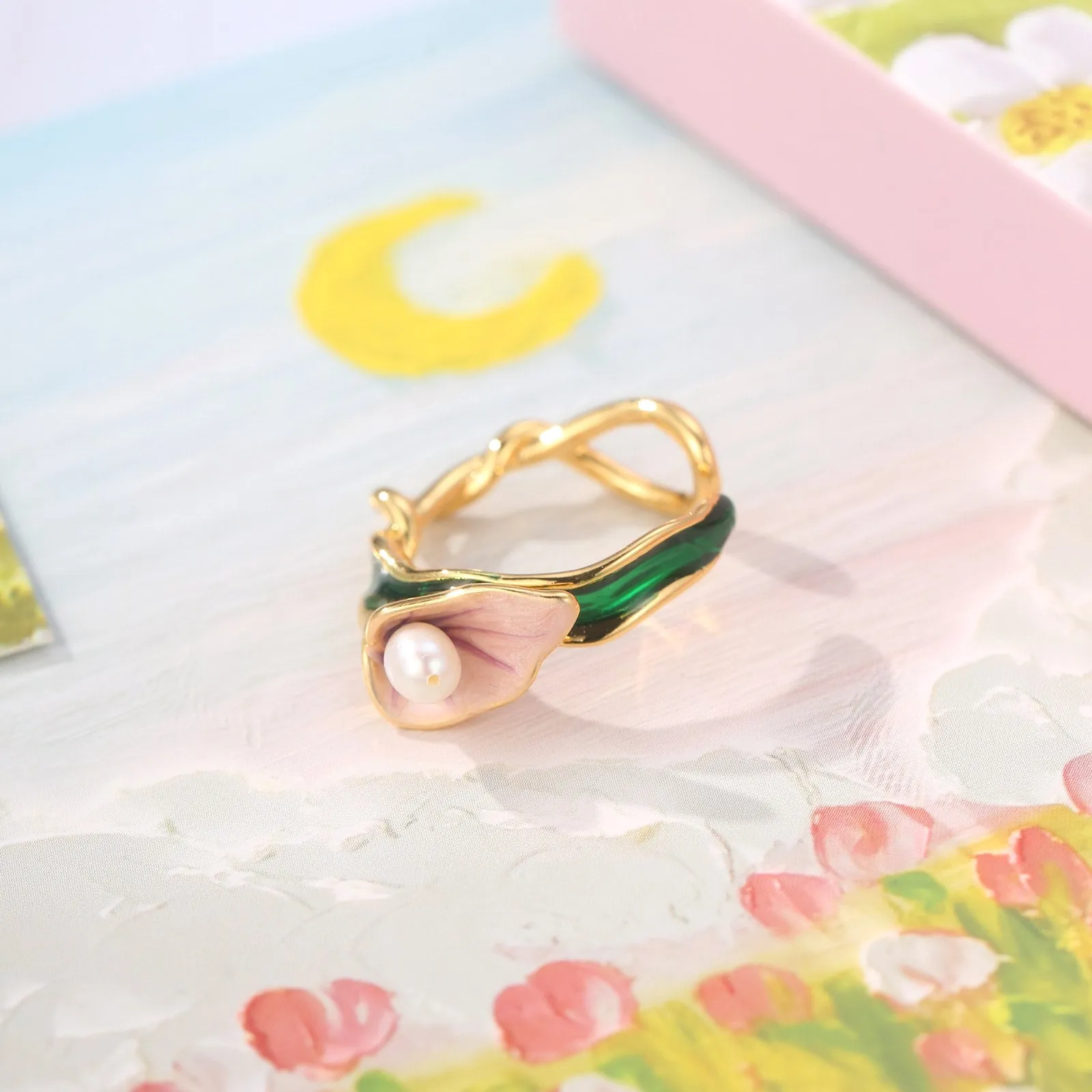 Calla Ring with Pearl sold by Selenichast product image thumbnail 2