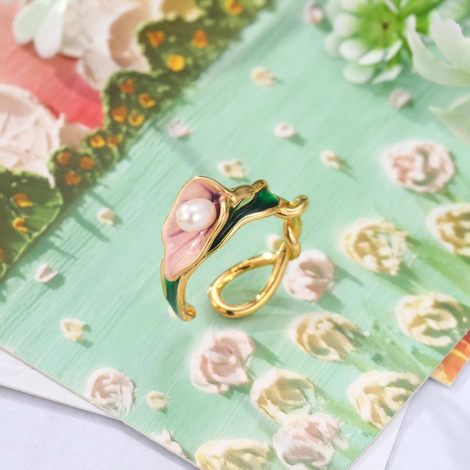 Calla Ring with Pearl sold by Selenichast product image thumbnail 3