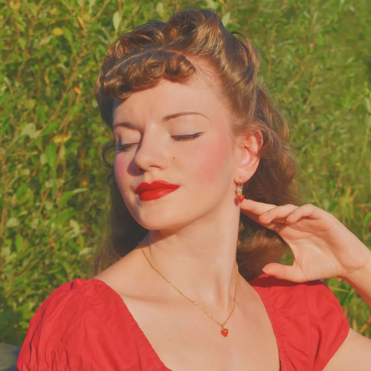 Strawberry Earrings sold by Selenichast product image thumbnail 4