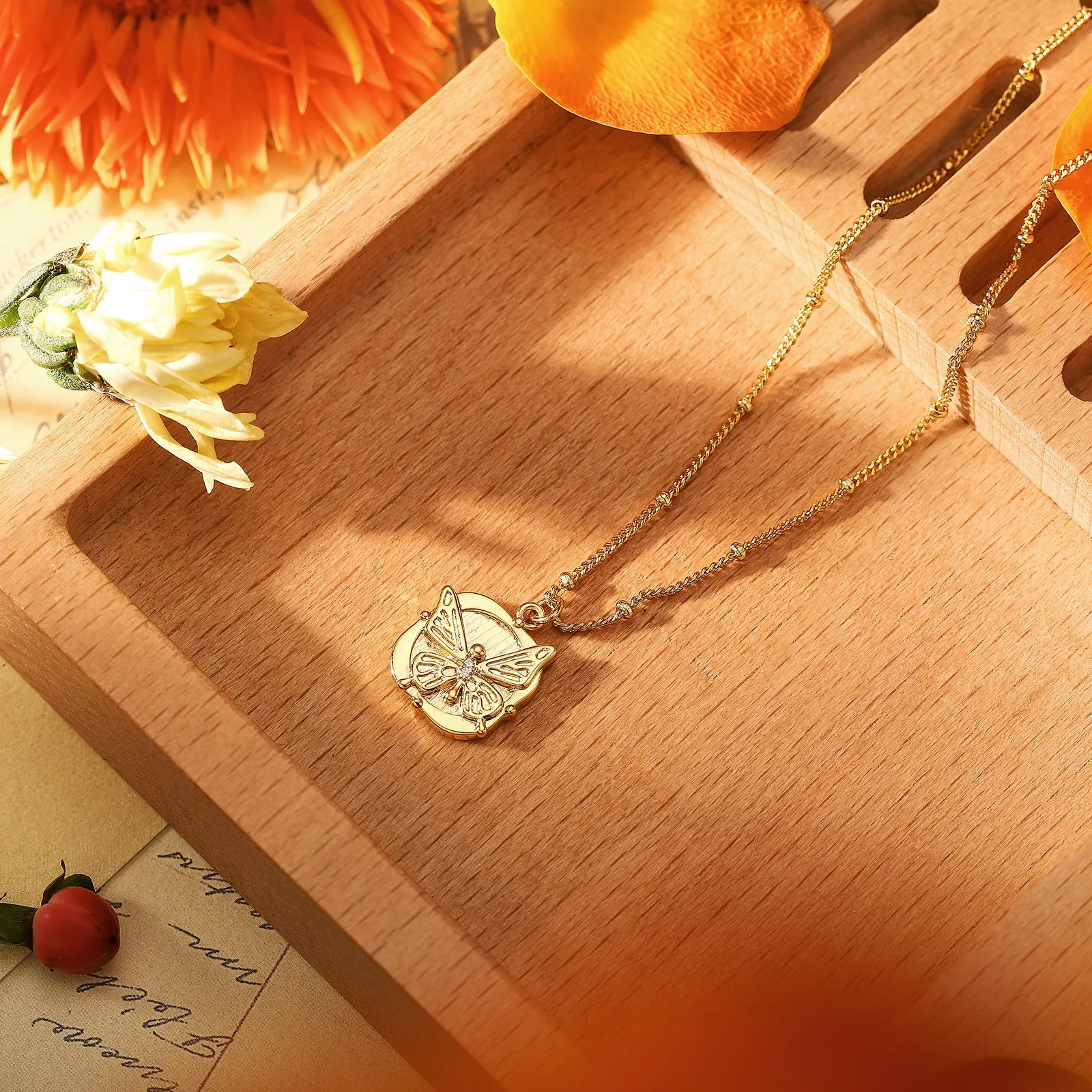 Butterfly Pendant Necklace sold by Selenichast product image thumbnail 3