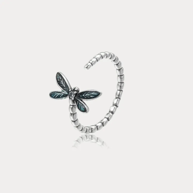 Silver Dragonfly Ring sold by Selenichast