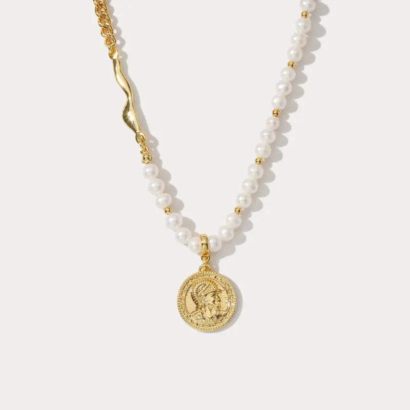 Portrait Pearl Chain Necklace sold by Selenichast