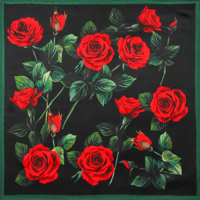 Dark Rose Square Scarf sold by Selenichast