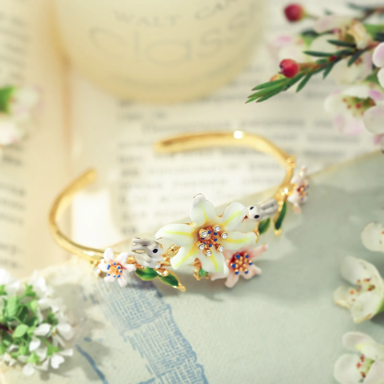 Fluffy Bunny Cuff Bracelet sold by Selenichast product image thumbnail 3